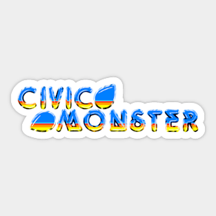 Civic Monster Logo Sticker